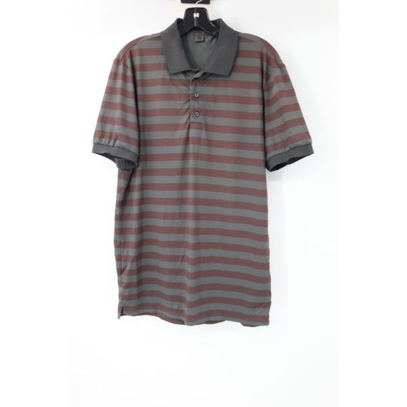 G/FORE Polo Shirt Men’s Medium Short Sleeve Striped Golf Performance lightweight - Picture 1 of 12